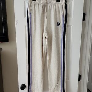 Pink - Beige Track Pants with Stripes